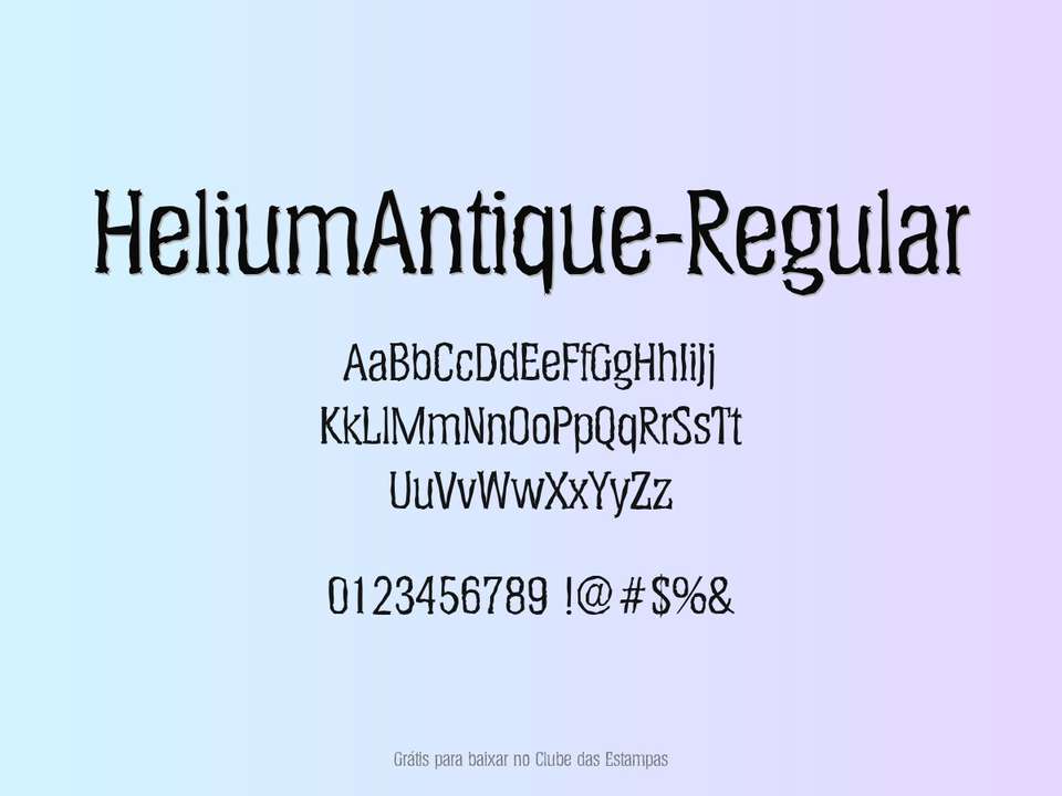 Fonte Heliumantique Regular Grátis Para Baixar