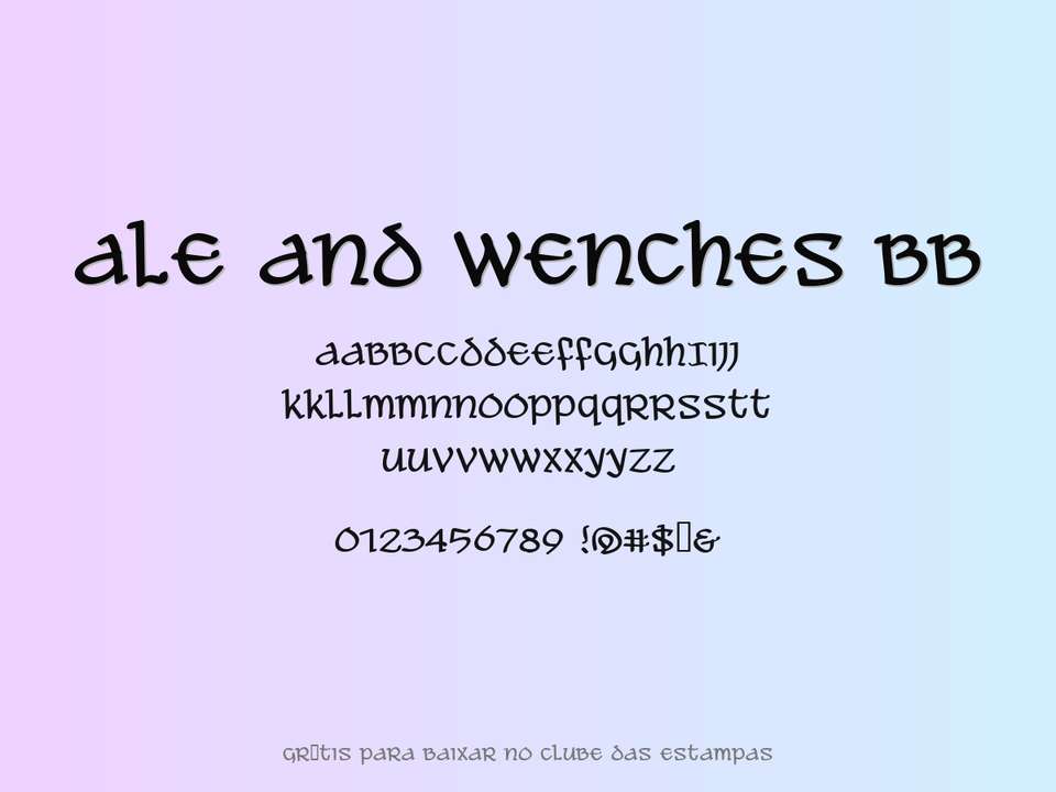 Fonte Ale And Wenches Bb Grátis Para Baixar