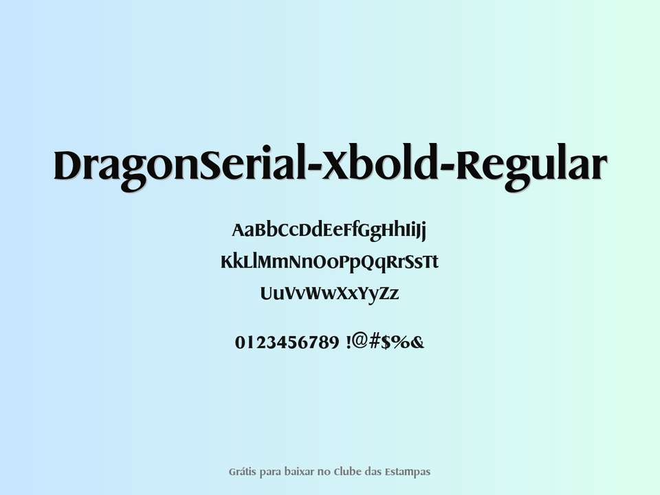 Fonte Dragonserial Xbold Regular Grátis Para Baixar