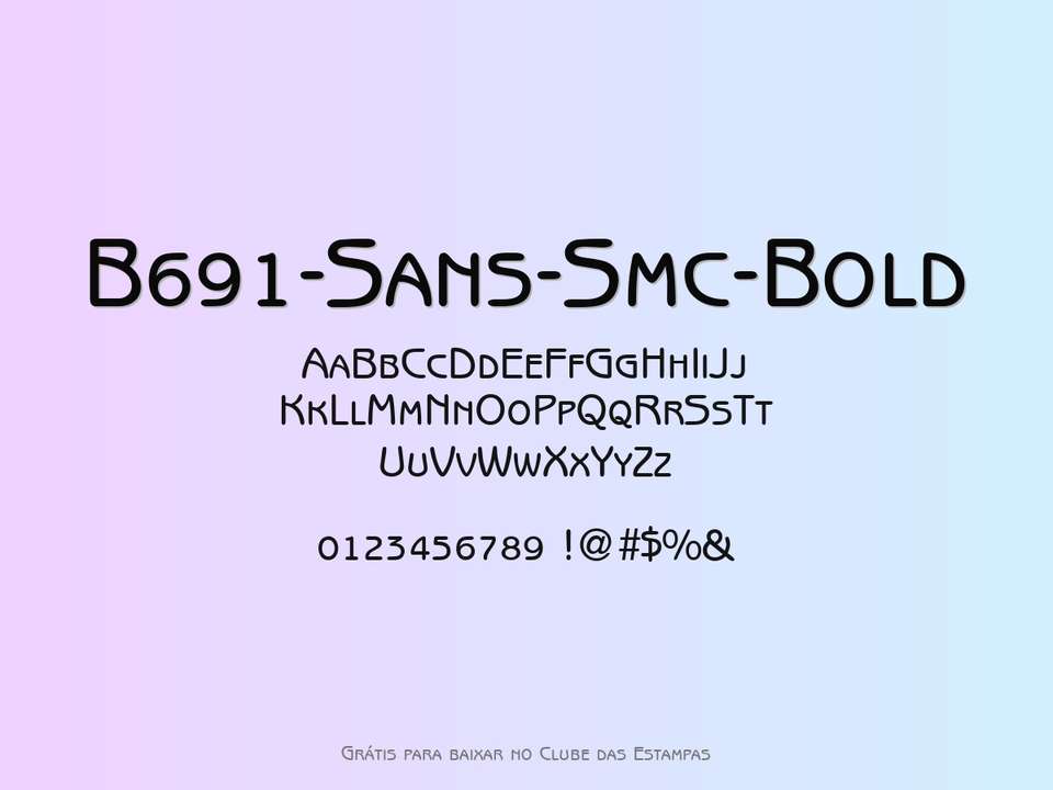 Fonte B691 Sans Smc Bold Grátis Para Baixar