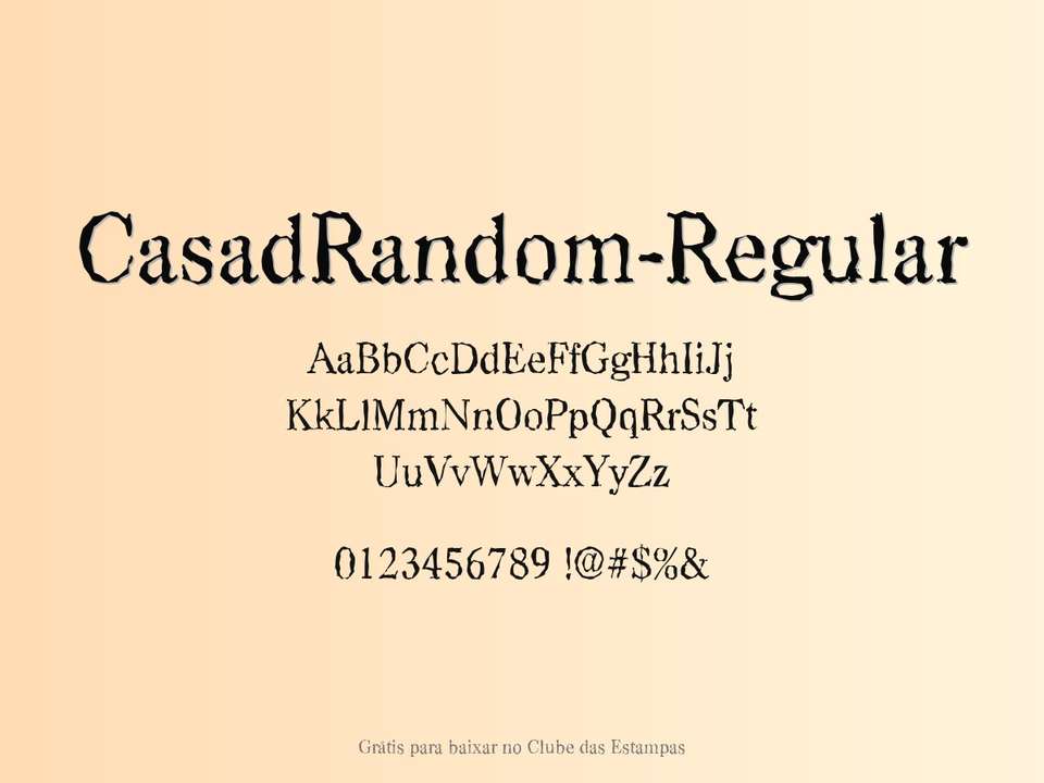 Fonte Casadrandom Regular Grátis Para Baixar