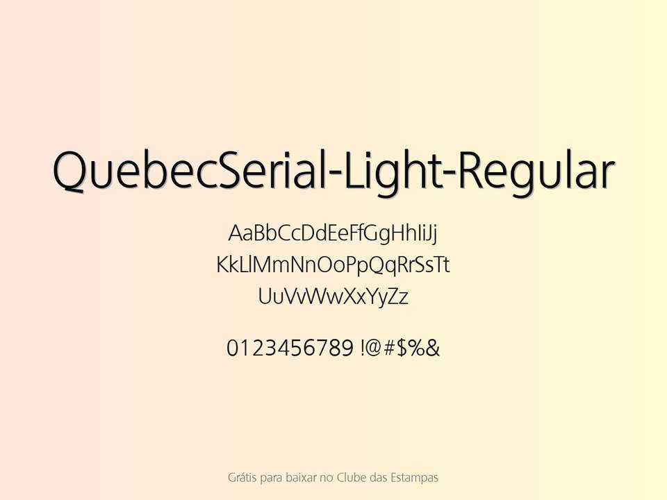 Fonte Quebecserial Light Regular Grátis Para Baixar