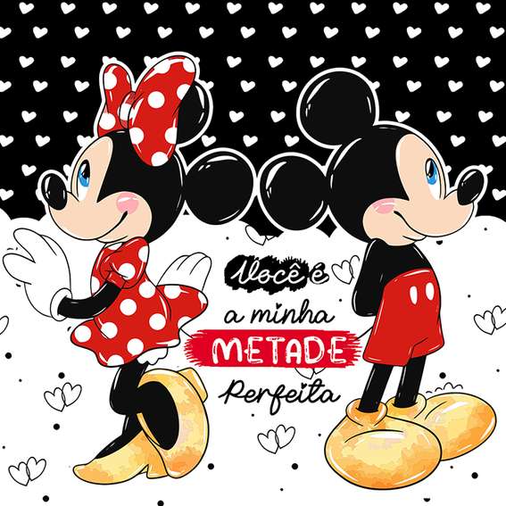 Mickey E Minnie No Estilo Casal, Você É A Minha Metade Perfe Disney Png Arte Para Caneca Grátis Pra 