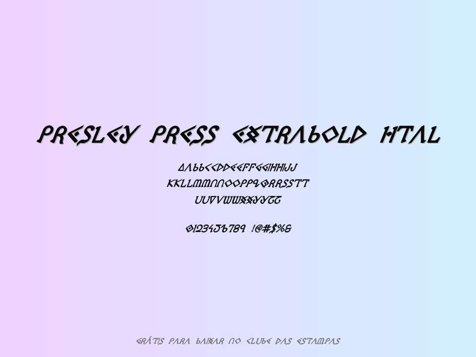 Fonte Presley Press Extrabold Ital Grátis Para Baixar