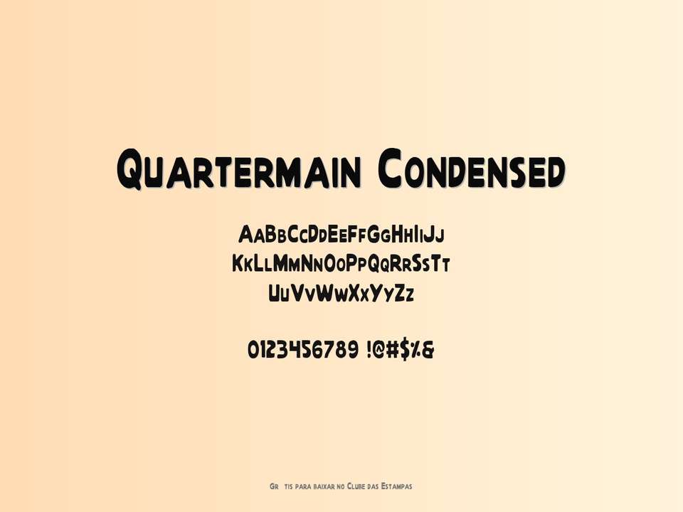 Fonte Quartermain Condensed Grátis Para Baixar