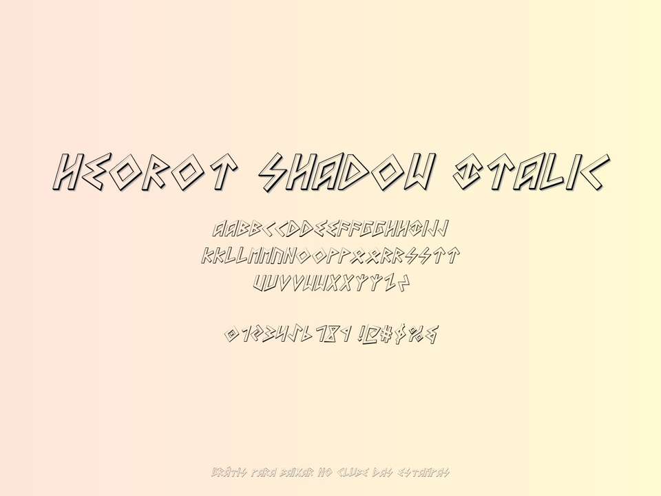 Fonte Heorot Shadow Italic Grátis Para Baixar