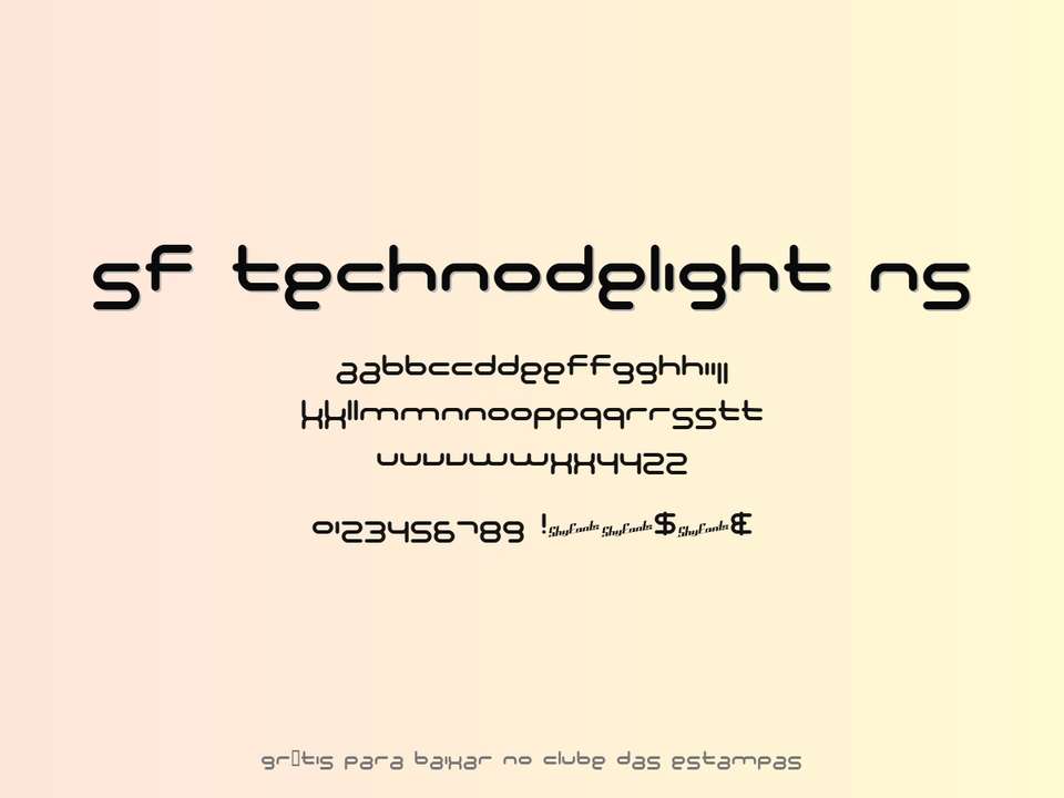 Fonte Sf Technodelight Ns Grátis Para Baixar