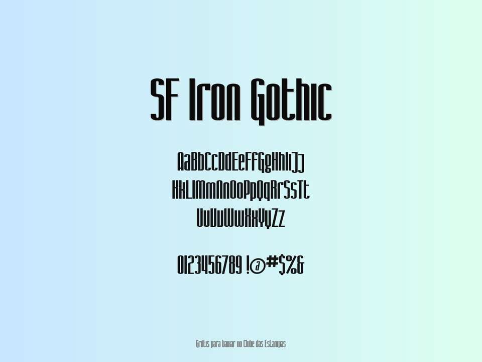 Fonte Sf Iron Gothic Grátis Para Baixar