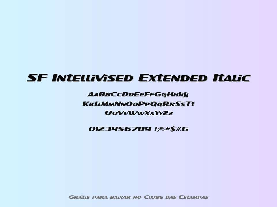 Fonte Sf Intellivised Extended Italic Grátis Para Baixar