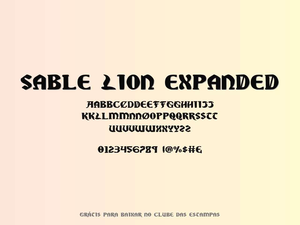Fonte Sable Lion Expanded Grátis Para Baixar