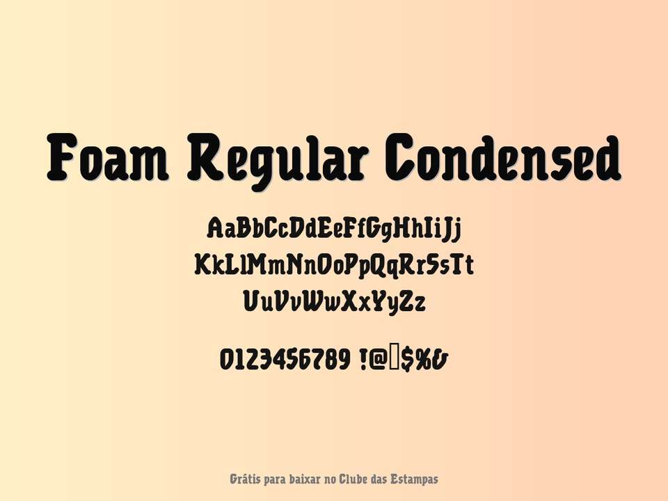 Fonte Foam Regular Condensed Grátis Para Baixar