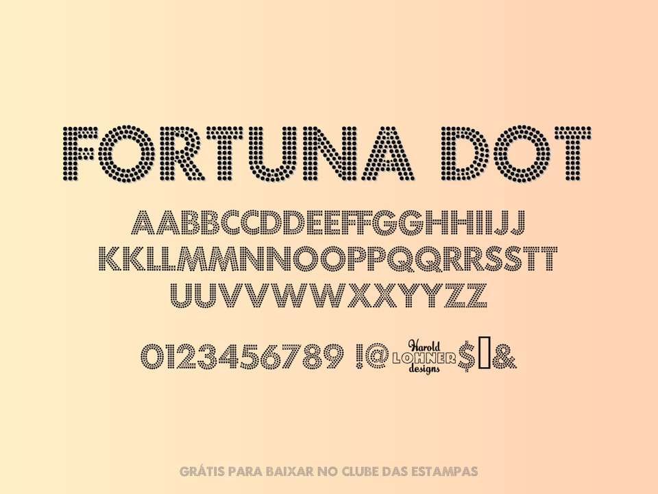 Fonte Fortuna Dot Grátis Para Baixar