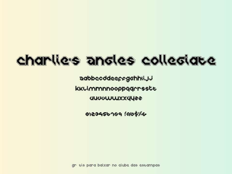 Fonte Charlie's Angles Collegiate Grátis Para Baixar