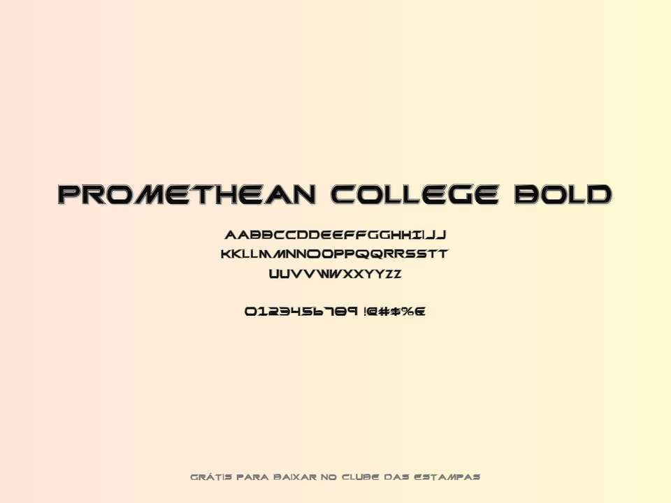 Fonte Promethean College Bold Grátis Para Baixar