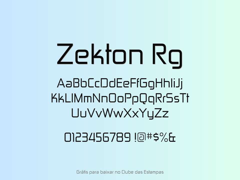 Fonte Zekton Rg Grátis Para Baixar