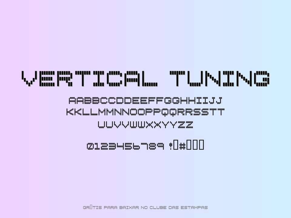 Fonte Vertical Tuning Grátis Para Baixar