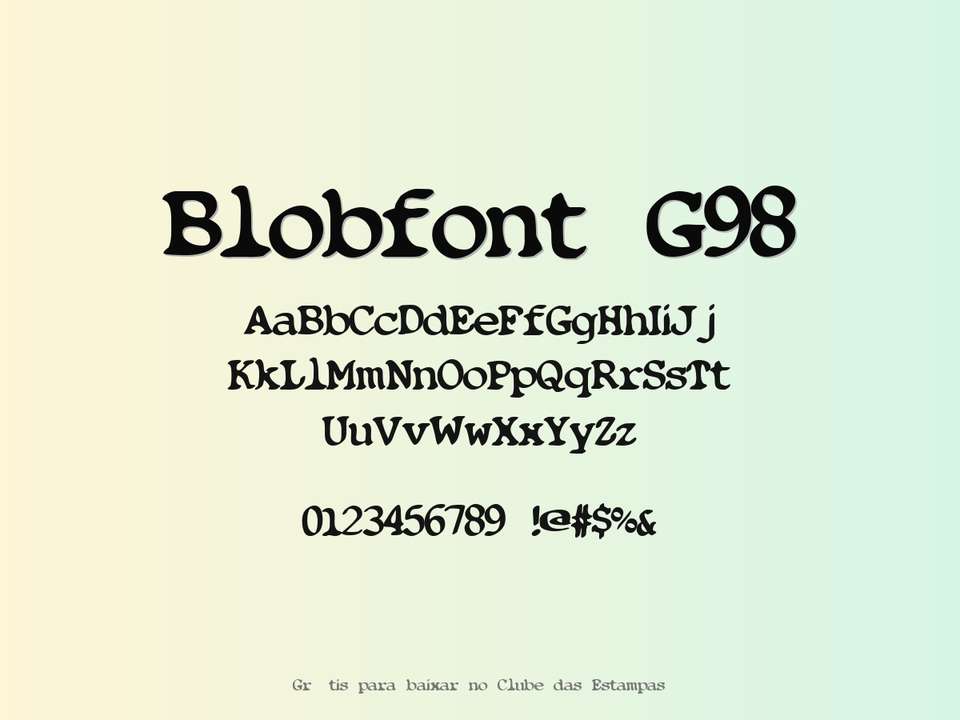 Fonte Blobfont G98 Grátis Para Baixar