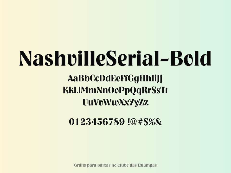 Fonte Nashvilleserial Bold Grátis Para Baixar