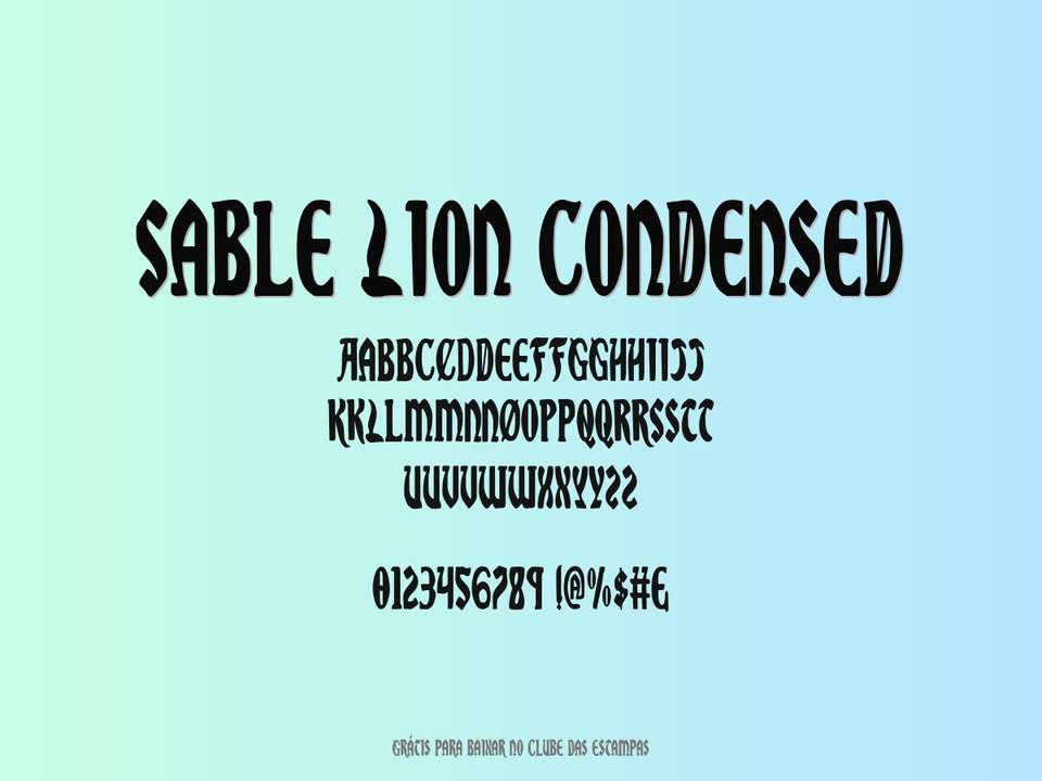 Fonte Sable Lion Condensed Grátis Para Baixar