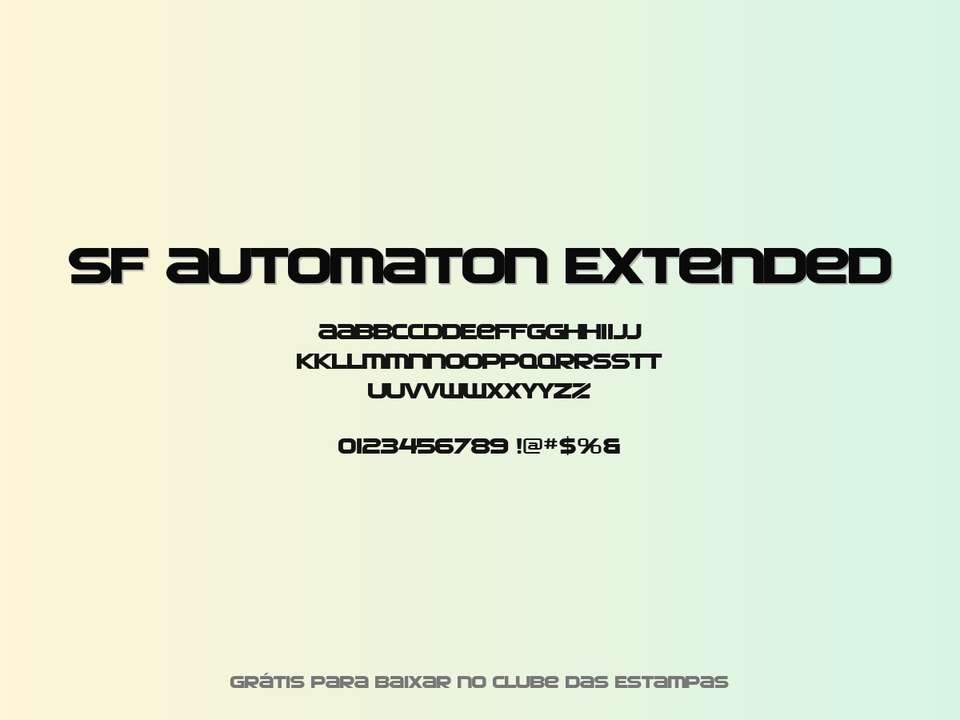 Fonte Sf Automaton Extended Grátis Para Baixar