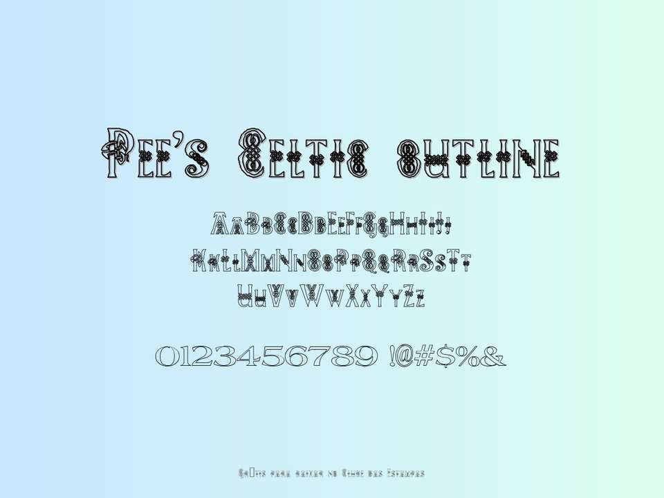 Fonte Pee's Celtic Outline Grátis Para Baixar