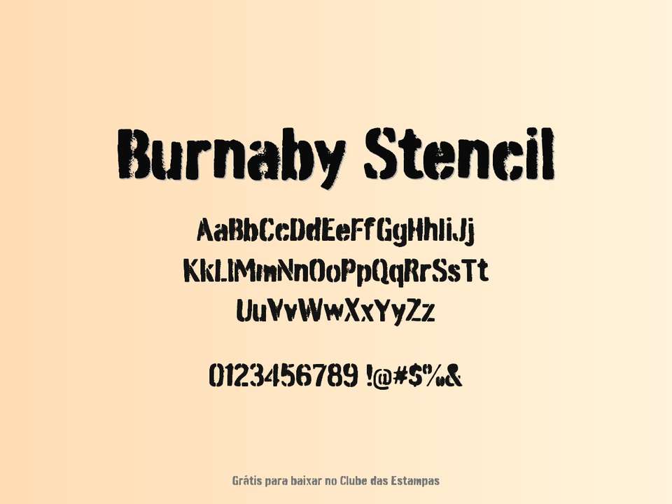 Fonte Burnaby Stencil Grátis Para Baixar