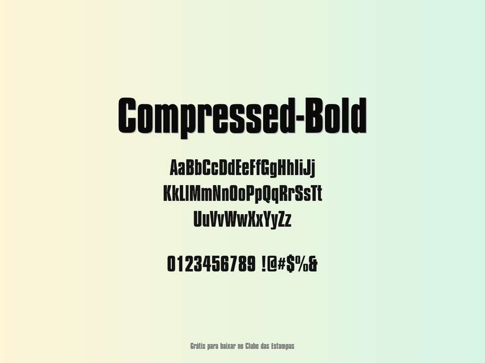 Fonte Compressed Bold Grátis Para Baixar
