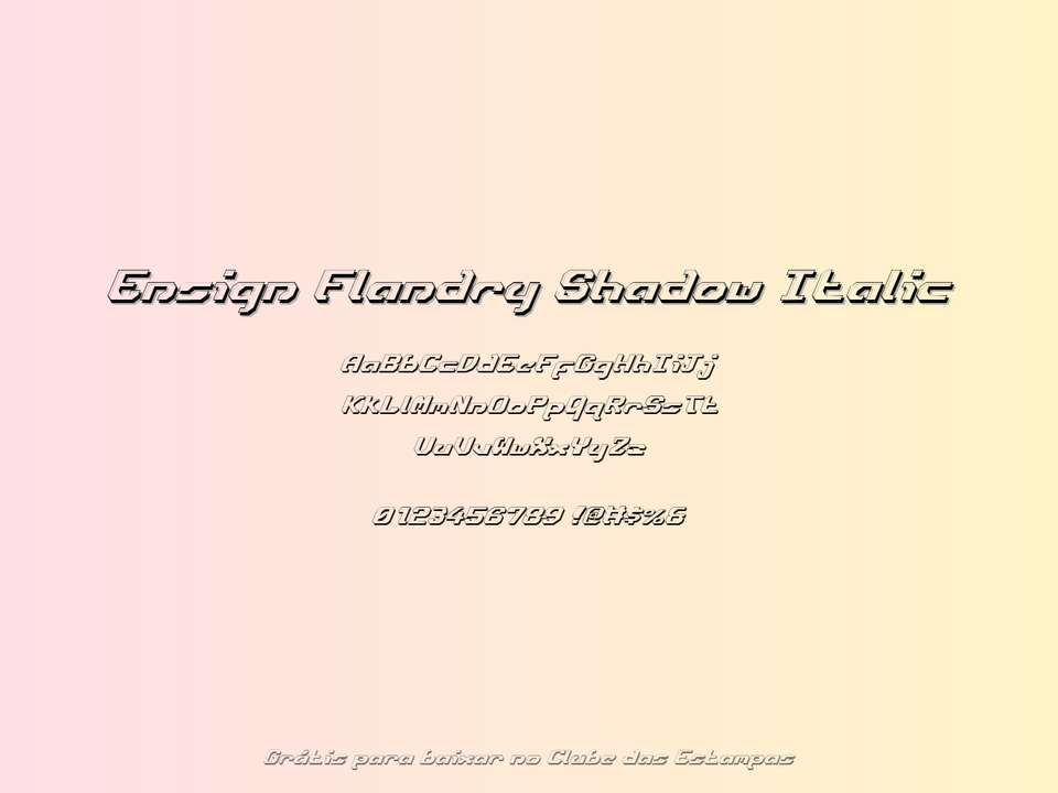 Fonte Ensign Flandry Shadow Italic Grátis Para Baixar