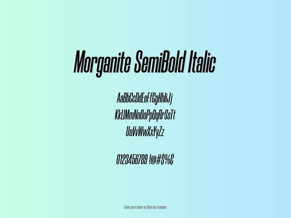 Fonte Morganite Semibold Italic Grátis Para Baixar
