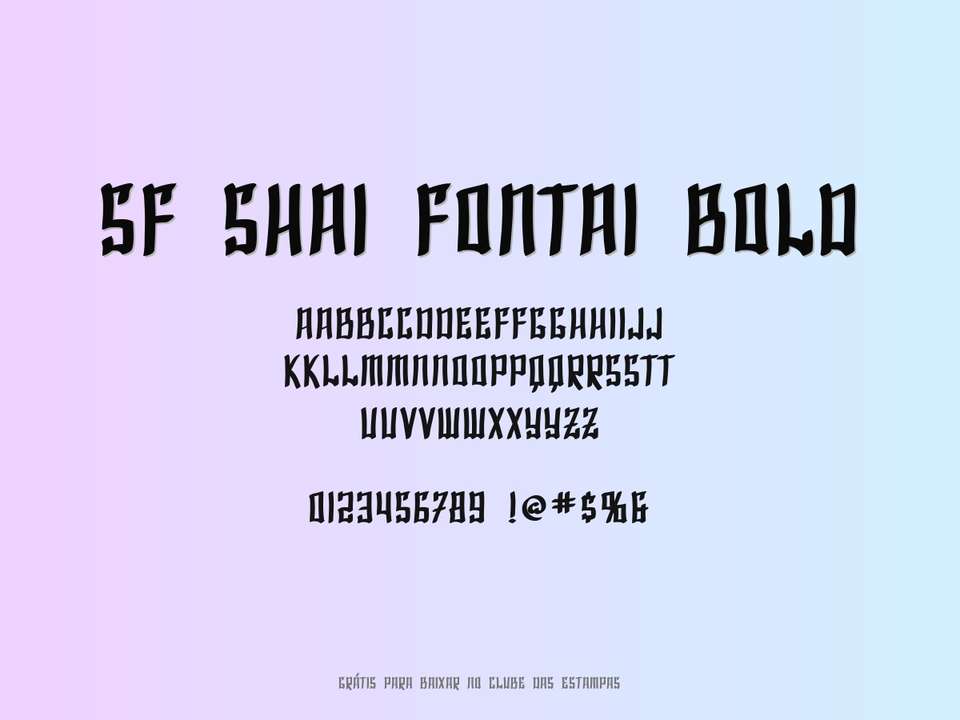Fonte Sf Shai Fontai Bold Grátis Para Baixar