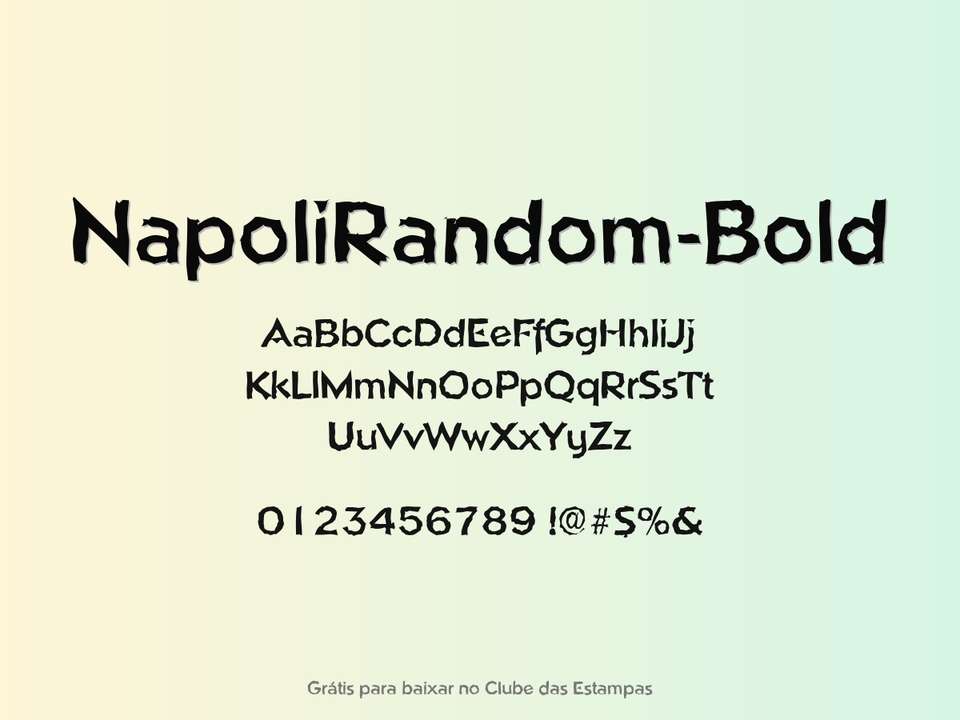 Fonte Napolirandom Bold Grátis Para Baixar