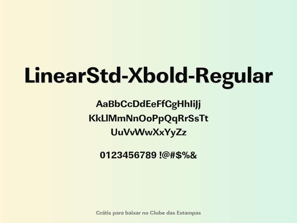Fonte Linearstd Xbold Regular Grátis Para Baixar