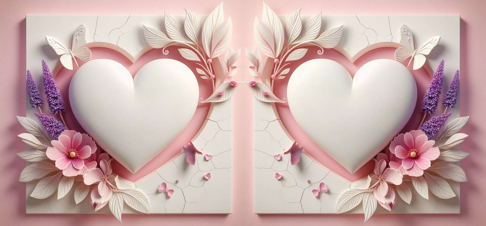 Ilustração De Coração Com Flores E Borboletas Romance Png Arte Para Caneca Grátis Pra Baixar