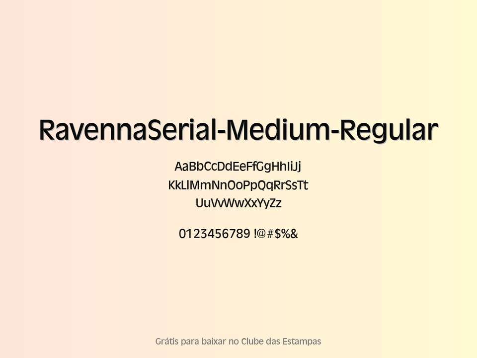Fonte Ravennaserial Medium Regular Grátis Para Baixar