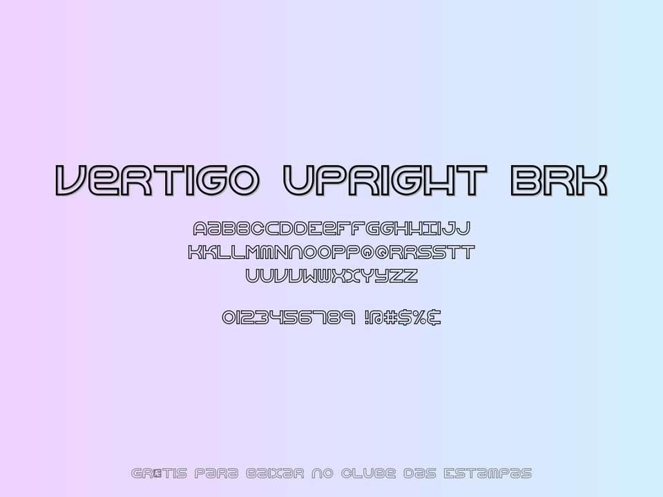 Fonte Vertigo Upright Brk Grátis Para Baixar