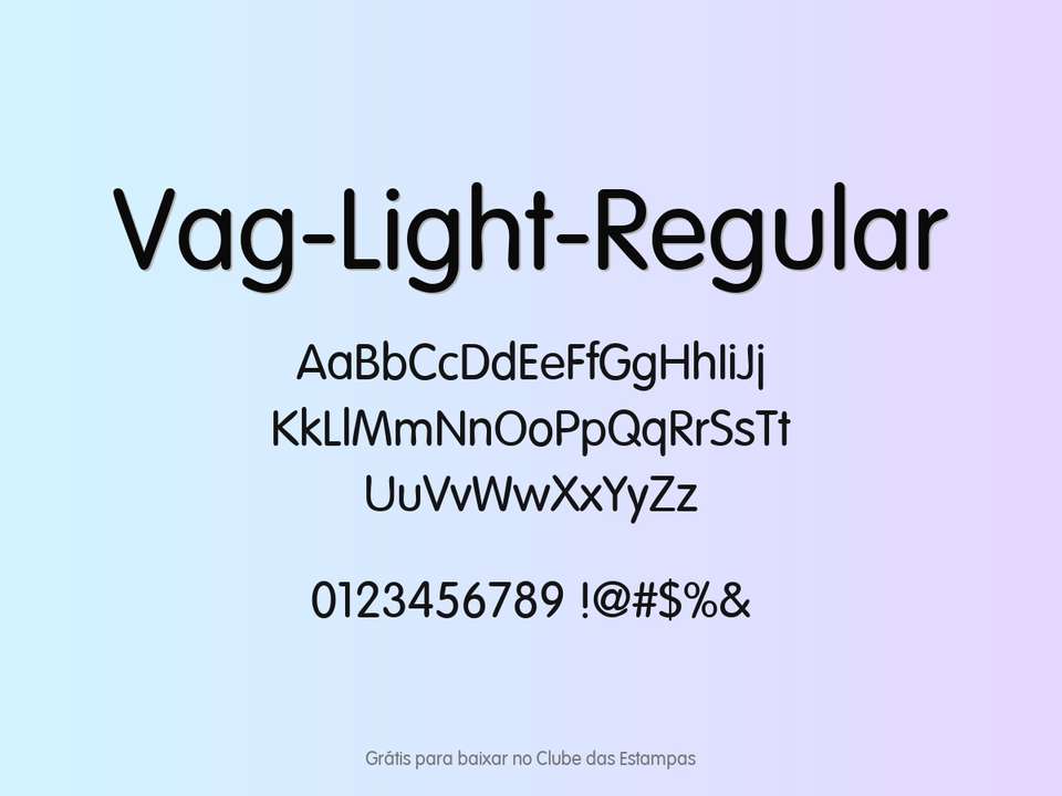 Fonte Vag Light Regular Grátis Para Baixar