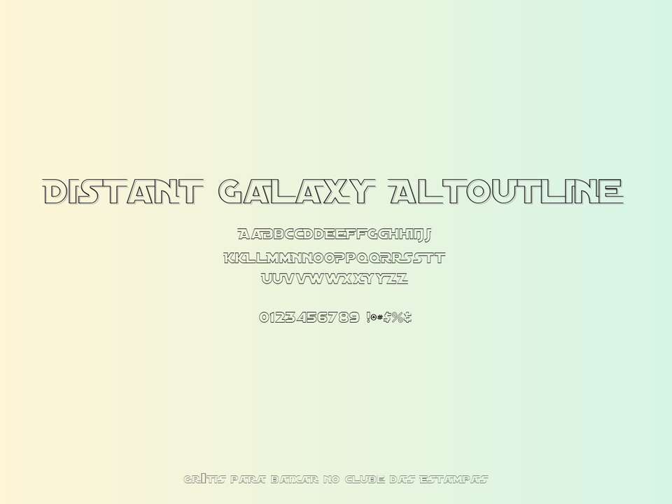 Fonte Distant Galaxy Altoutline Grátis Para Baixar