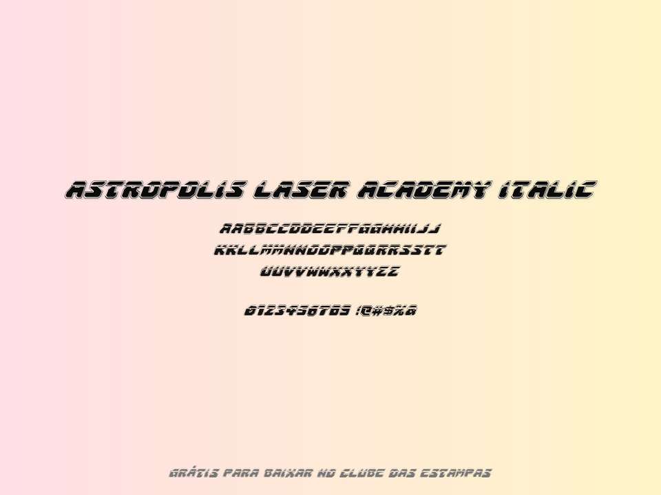 Fonte Astropolis Laser Academy Italic Grátis Para Baixar