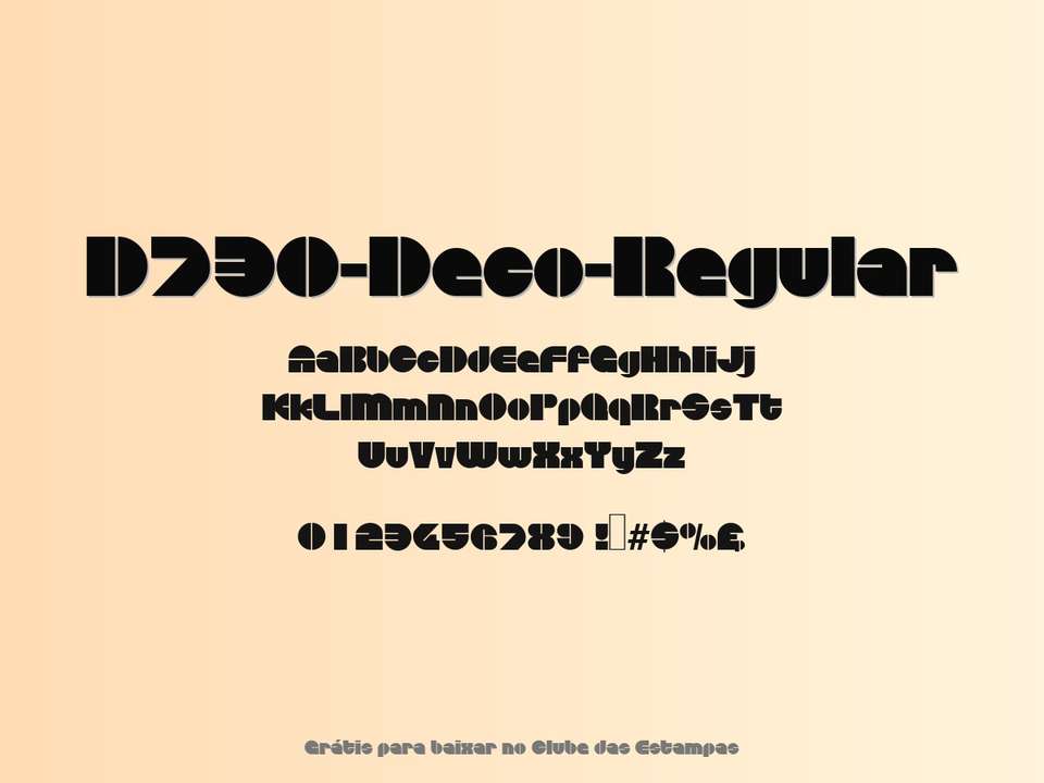 Fonte D730 Deco Regular Grátis Para Baixar