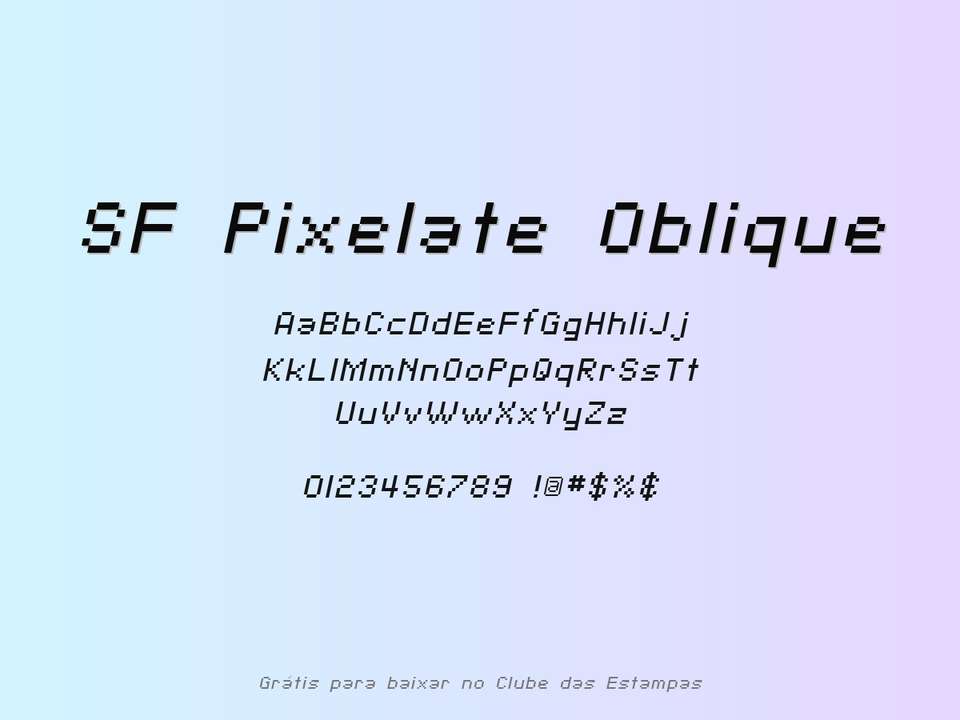 Fonte Sf Pixelate Oblique Grátis Para Baixar