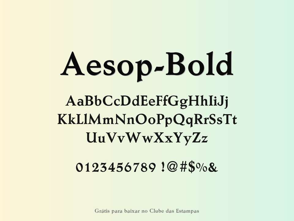 Fonte Aesop Bold Grátis Para Baixar
