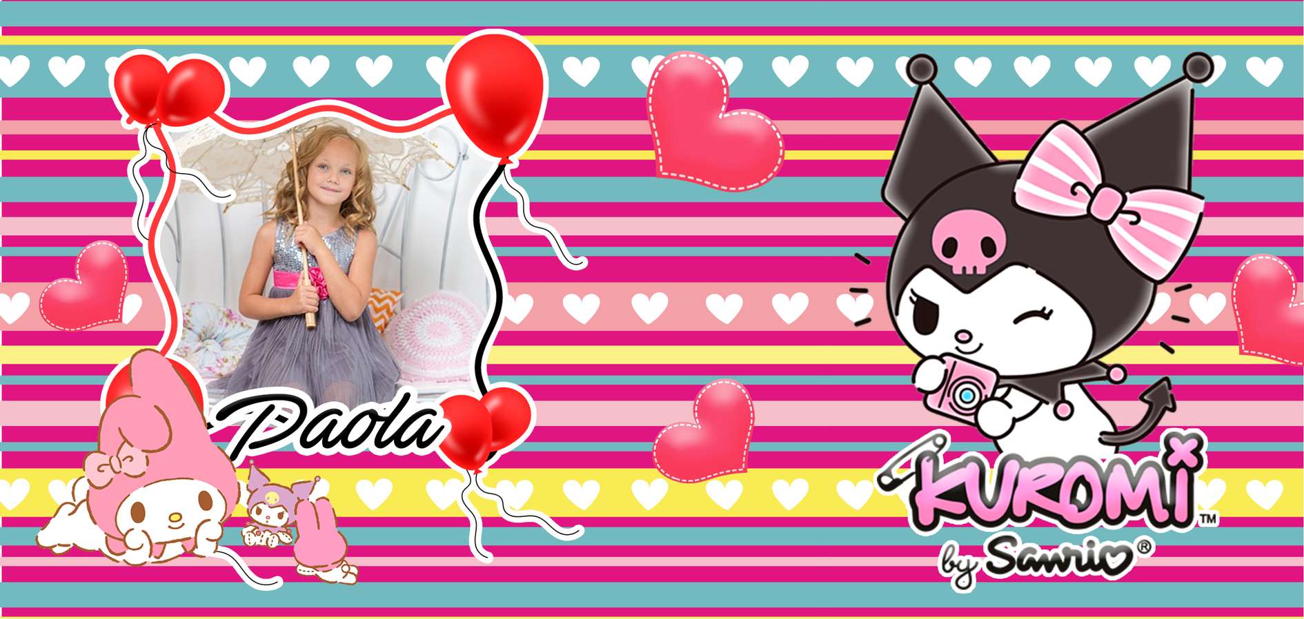 Kuromi E Paola Brandra Em Festa Temática Personagens Pop Png Arte Para Caneca Grátis Pra Baixar