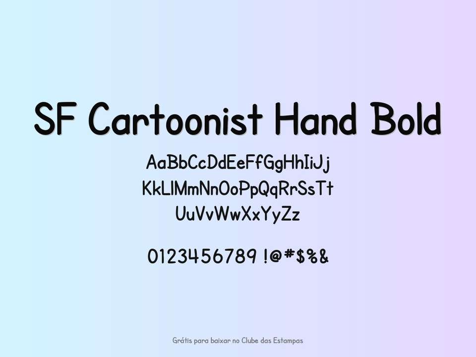 Fonte Sf Cartoonist Hand Bold Grátis Para Baixar