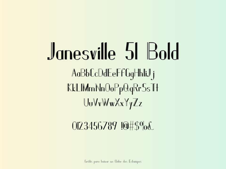 Fonte Janesville 51 Bold Grátis Para Baixar