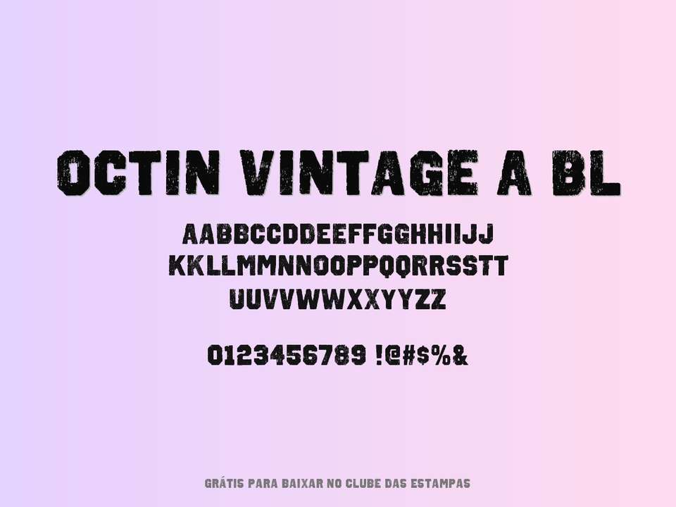 Fonte Octin Vintage A Bl Grátis Para Baixar