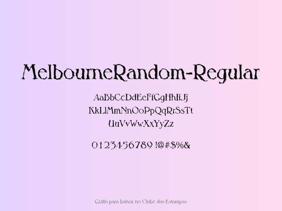 Fonte Melbournerandom Regular Grátis Para Baixar