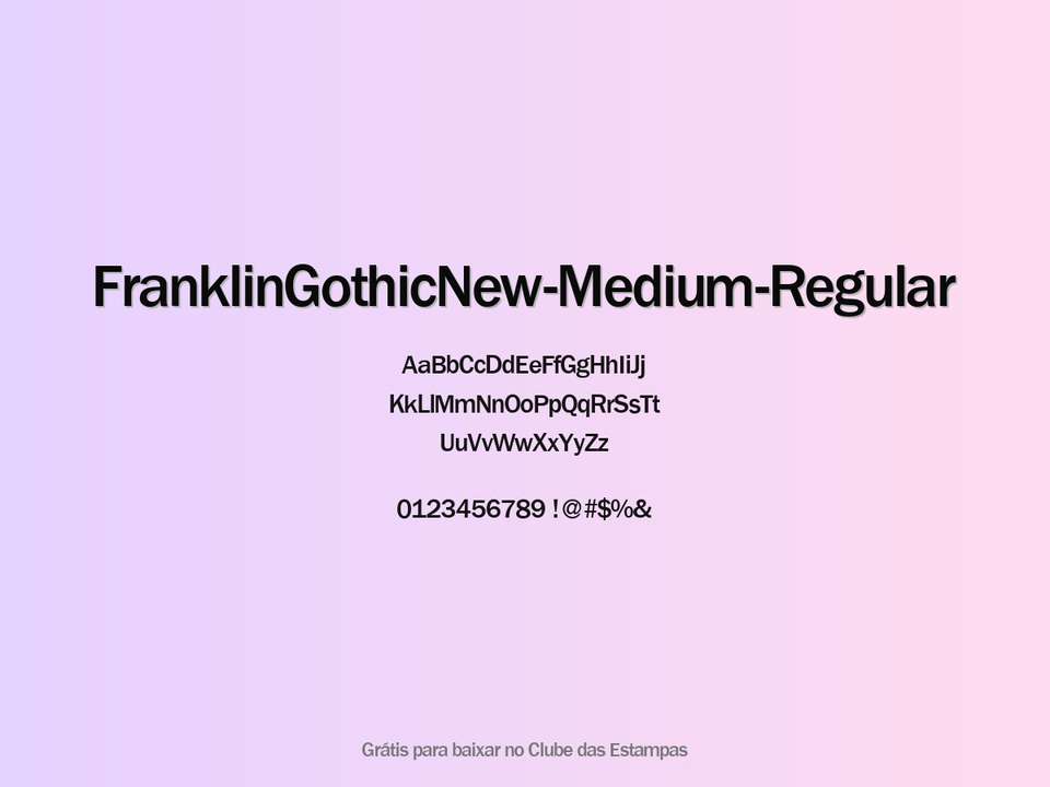 Fonte Franklingothicnew Medium Regular Grátis Para Baixar