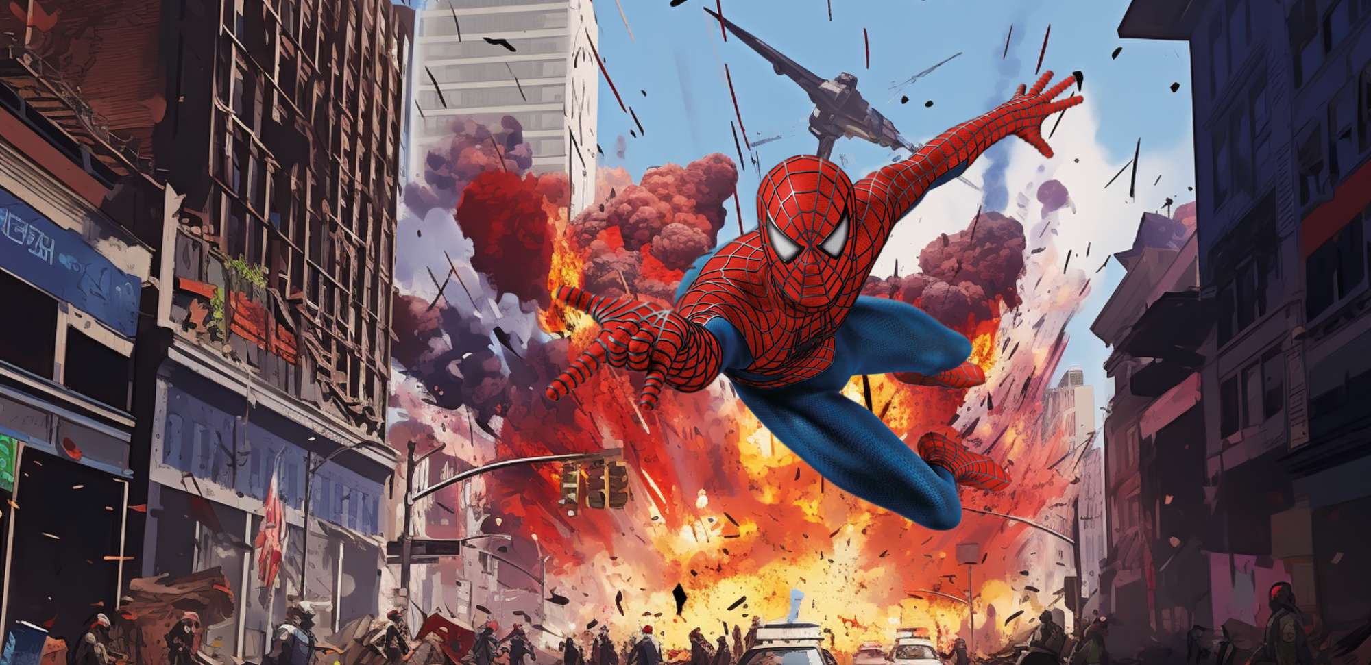Homem Aranha Em Ação Urbana Caótica Super Heróis Png Arte Para Caneca Grátis Pra Baixar Vetor
