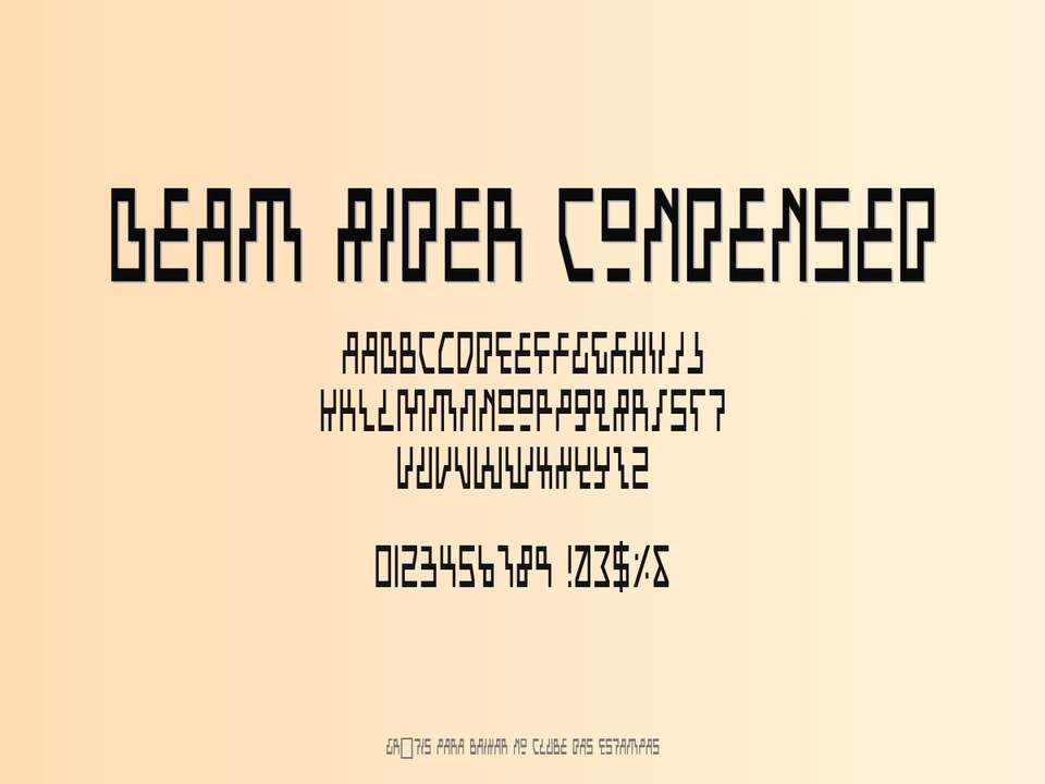 Fonte Beam Rider Condensed Grátis Para Baixar