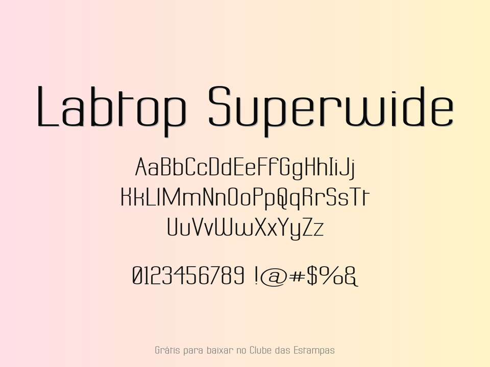Fonte Labtop Superwide Grátis Para Baixar